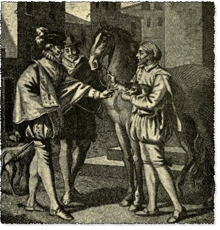 the Servant Selling The Horse With The Cat